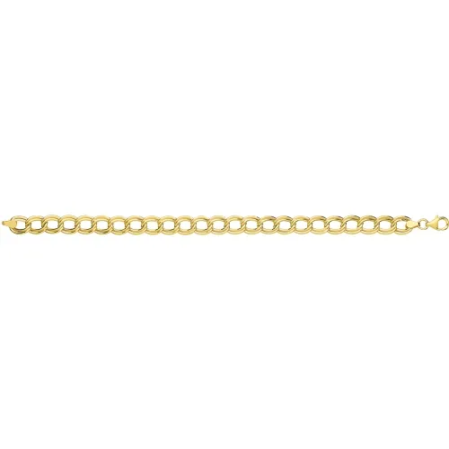 9ct Yellow Gold Ladies' 7.5"" Double Link Bracelet 3.30g